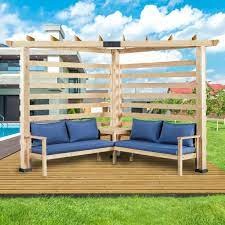 outdoor pergola furniture to make it into an entertainment hub