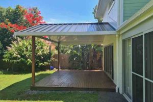 single skin gable patio roof - different styles of deck roofs